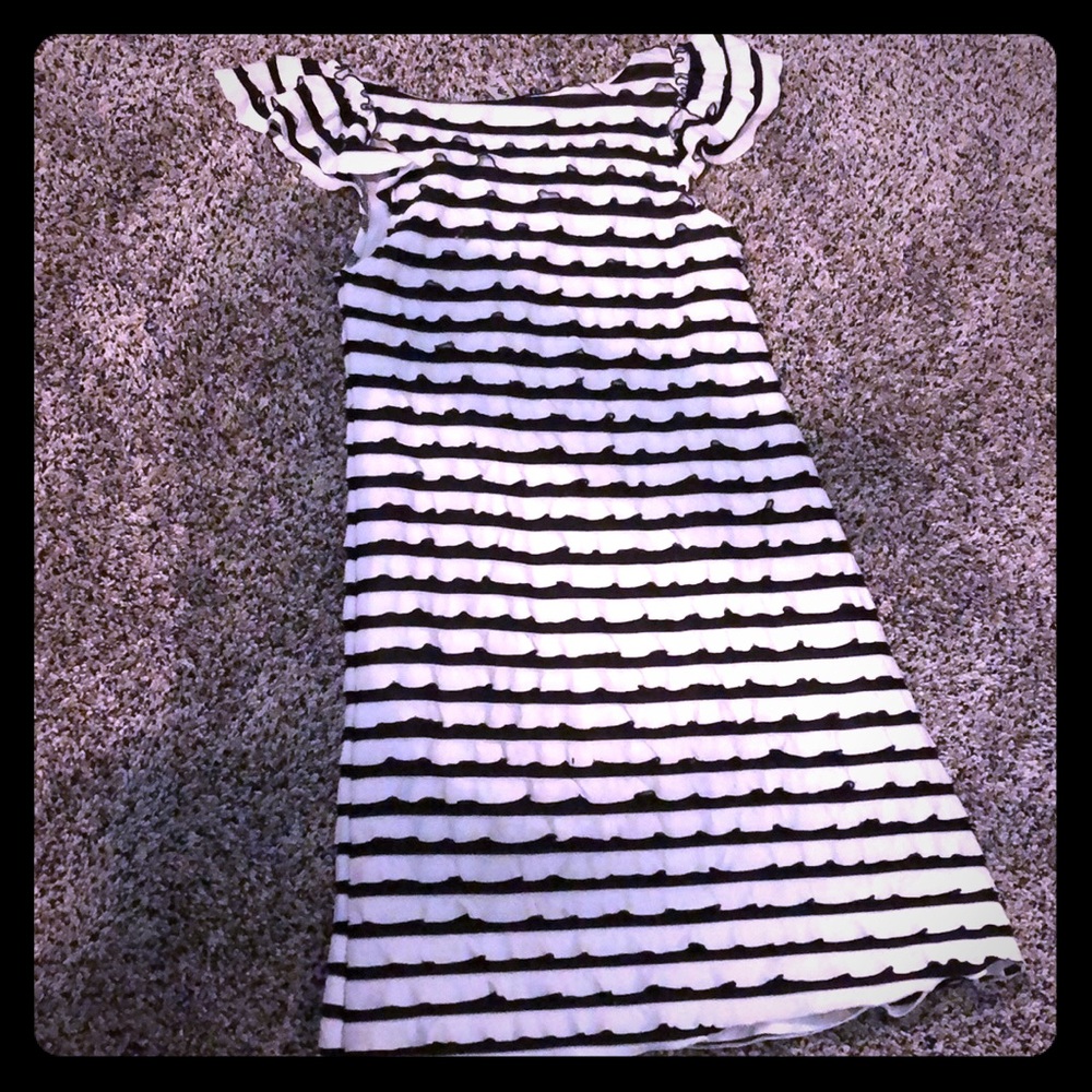 Black and white Casual kids Dress
